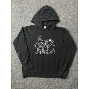 Womens KAWS Sesame Street Uniqlo Black Hoodie Graphic, Size M